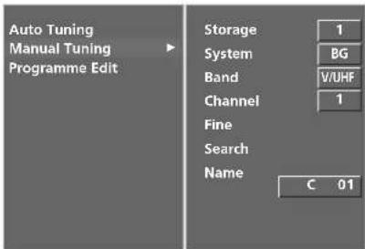 LG 37LF75.AEU - MANUAL PROGRAMME TUNING (IN ANALOGUE MODE) - 4