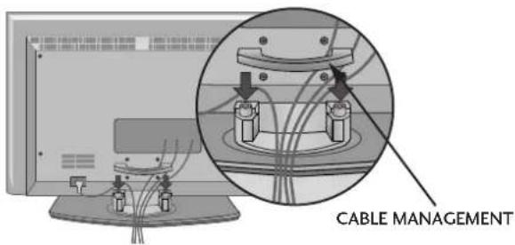 LG 37LF75.AEU - Install the CABLE MANAGEMENT as shown. - 1