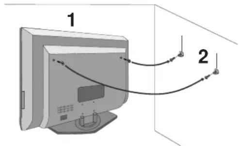 LG 37LF66.AEU - ATTACHING THE TV TO A WALL - 2