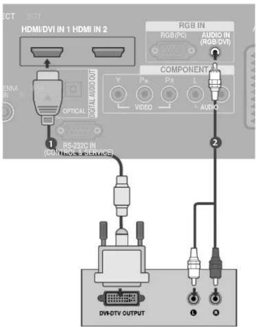 LG 37LF66.AEU - When connecting with a HDMI to DVI cable - 1