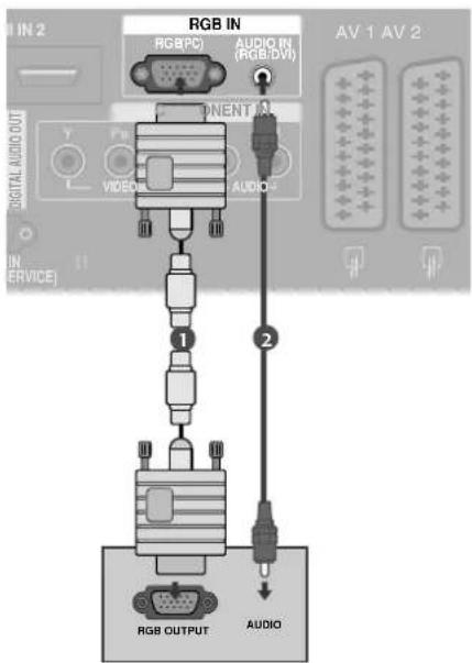 LG 37LF66.AEU - When connecting with a D-sub 15 pin cable - 1