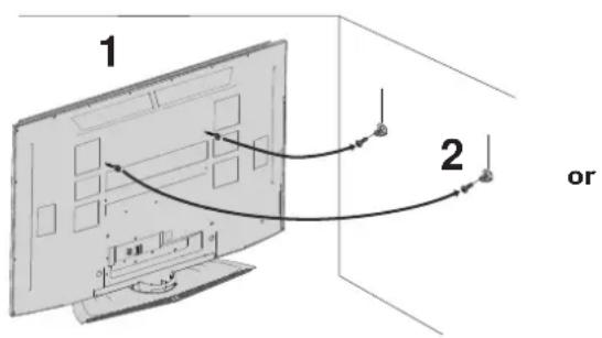 LG 37LF66.AEU - ATTACHING THE TV TO A WALL - 1