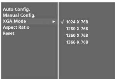 LG 37LC55.AEN - Selecting Wide XGA mode - 4