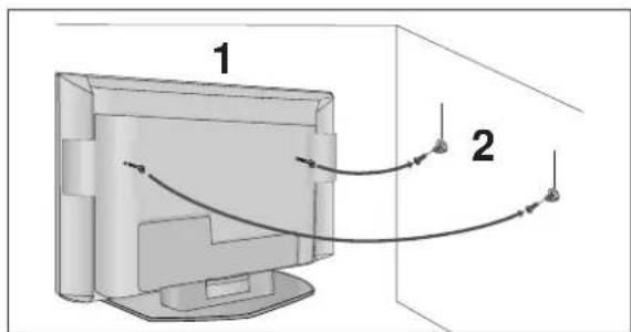 LG 37LC55.AEN - ATTACHING THE TV TO A WALL - 1