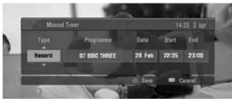 LG 37LC55.AEN - Button Function in Record/Remind Setting Mode - 1