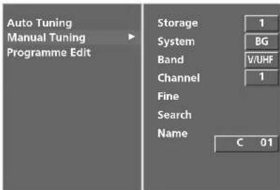 LG 37LC55.AEN - MANUAL PROGRAMME TUNING (IN ANALOGUE MODE) - 3