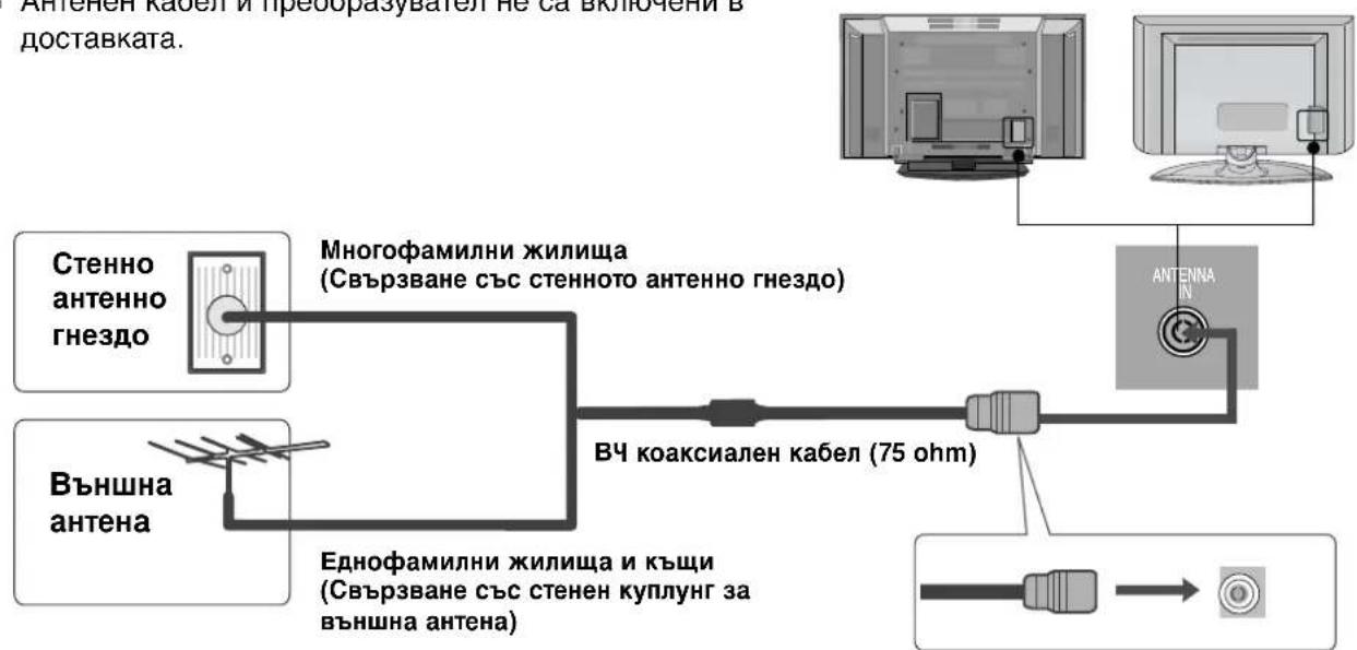 LG 32LT76 - Свързване на антена - 1