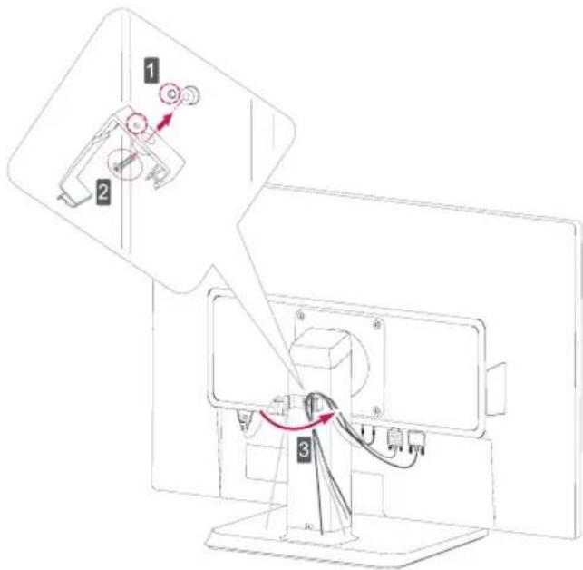 LG 24EB23PY-B - Benutzen Sie den Kabelhalter - 1