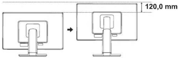 LG 24EB23PY-B - Anpassen der Standhöhe - 2