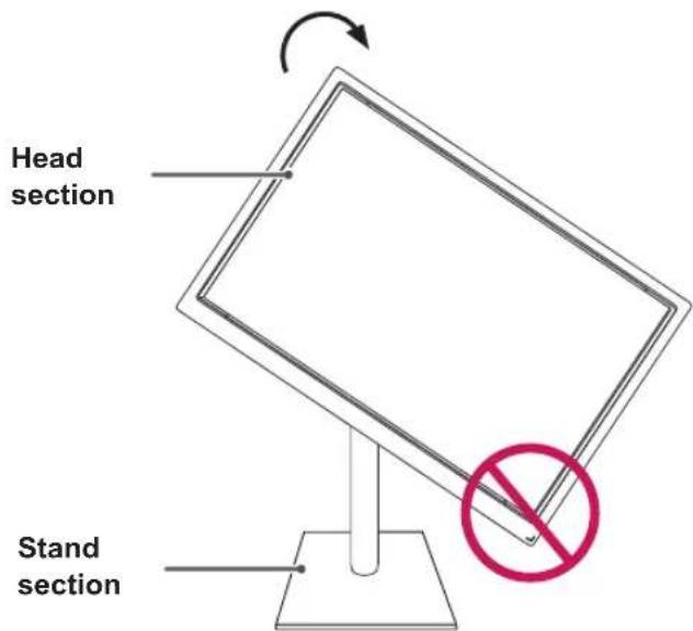 LG 22EB23PY-W - Using the Pivot function - 1