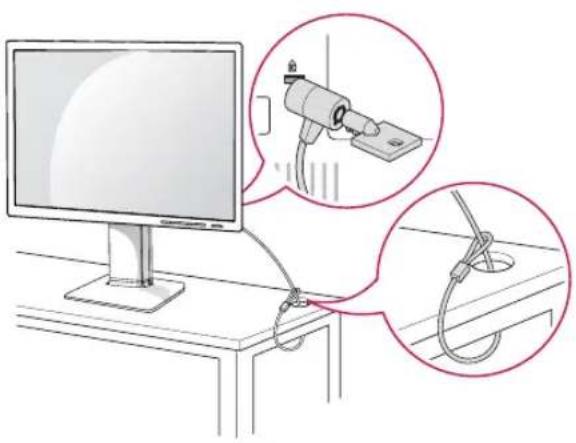 LG 22EB23PY-W - Using the Kensington locking device - 1