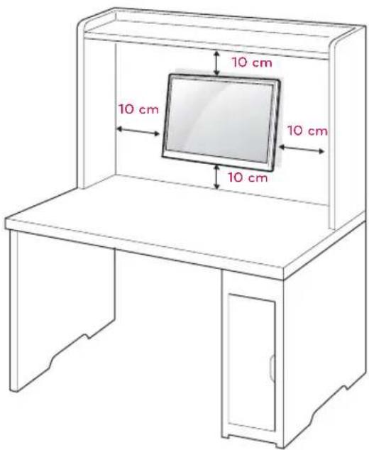 LG 22EB23PY-W - Mounting on a wall - 1
