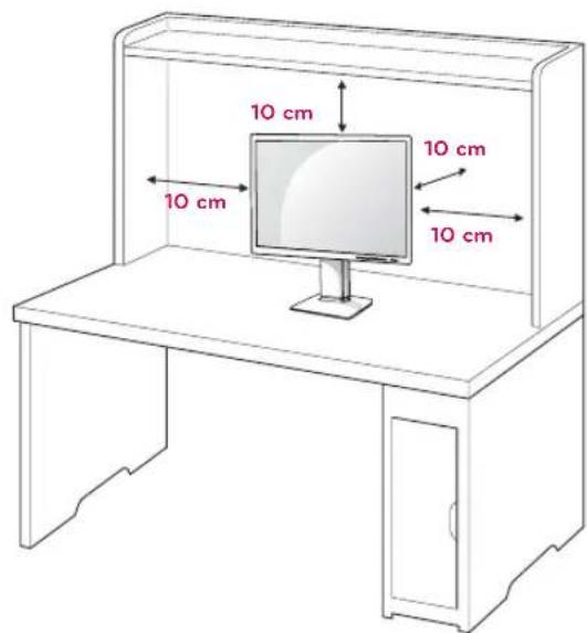 LG 22EB23PY-W - Mounting on a table - 1