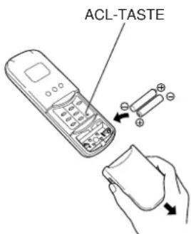 SANYO SAP-XR188EH - EINSETZEN DER BATTERIEN - 1
