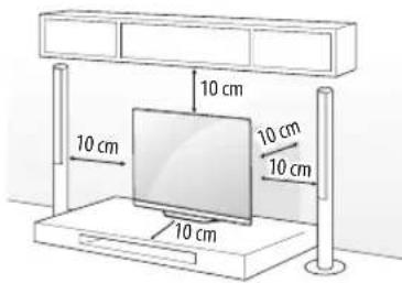 LG OLED77C8 - Aufstellung auf einem TV-Tisch oder sonstigen Möbeln - 1
