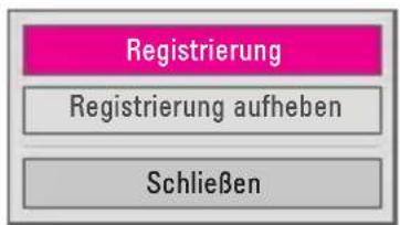 Registrierung Registrierung aufheben Schließen
