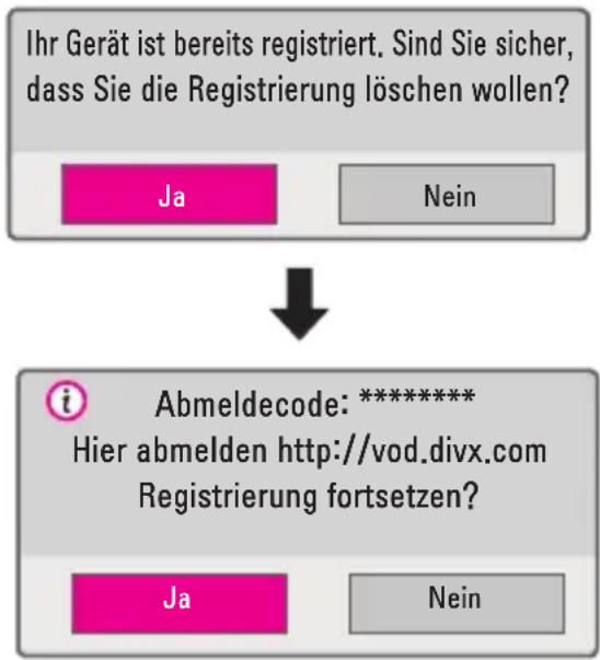 LG MiniBeam Nano PH300 - Registrierung des DivX-Codes löschen - 1
