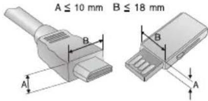A ≤ 10 mm B ≤ 18 mm A B B A