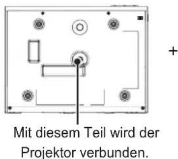 Mit diesem Teil wird der Projektor verbunden.