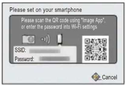 PANASONIC Lumix DMC-T58 - Scannen des QR-Codes zum Einrichten einer Verbindung - 2