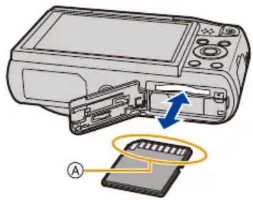 PANASONIC Lumix DMC-T58 - Karte (Sonderzubehör) einsetzen und herausnehmen - 2
