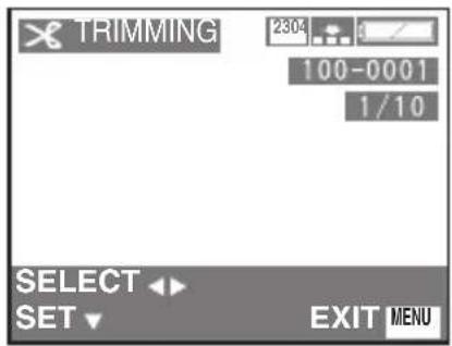TRIMMING 2304 100-0001 1/10 SELECT SET EXIT MENU