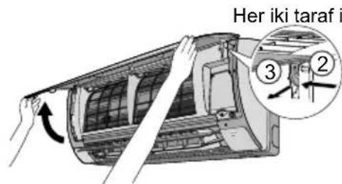 Her iki taraf i ③ ②