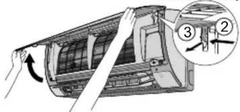PANASONIC CS-PZ18SKE - Verwijder het voorpaneel - 1