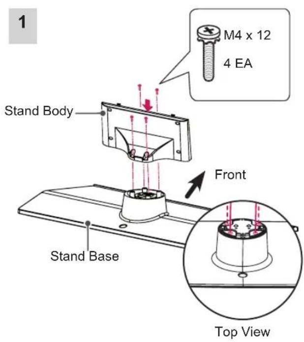 LG 47LT380H - Attaching the stand - 1