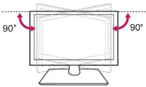 LG 47LT380H - Adjusting the angle of the TV to suit view - 1