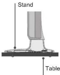 LG 47LT380H - Attaching the TV to a table - 2