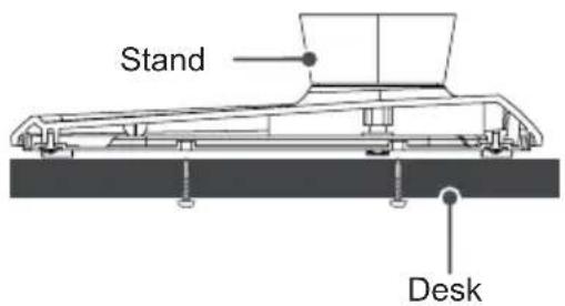 LG 39LY541H - Attaching the TV to a desk - 2