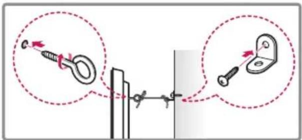 LG 28LY540H - Securing the TV to a wall - 2
