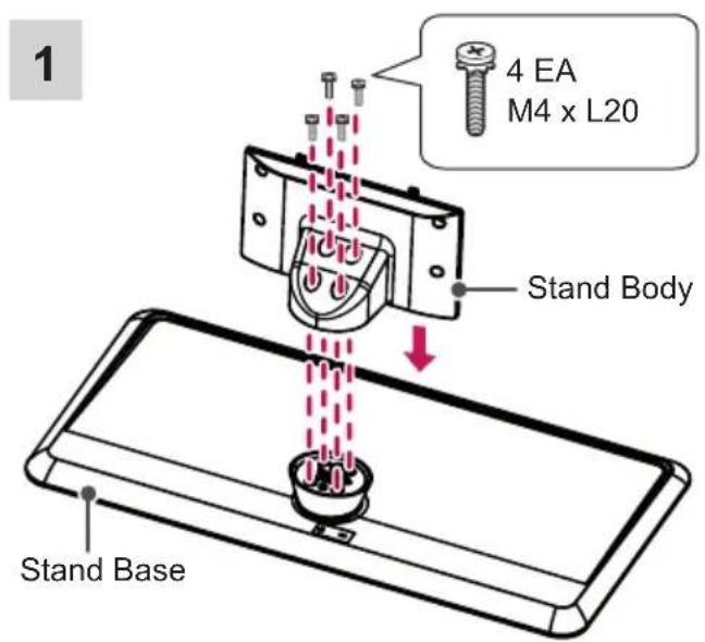 LG 22LY540H - Attaching the stand - 12