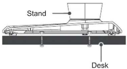 LG 22LY540H - Attaching the TV to a desk - 2