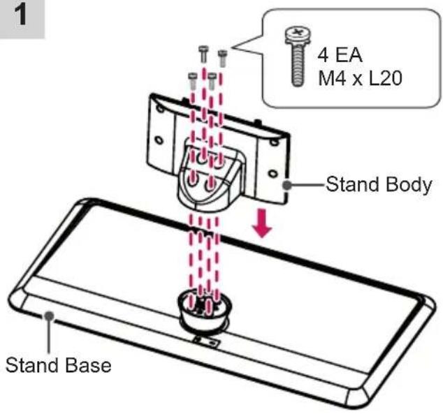 LG 22LY540H - Attaching the stand - 6