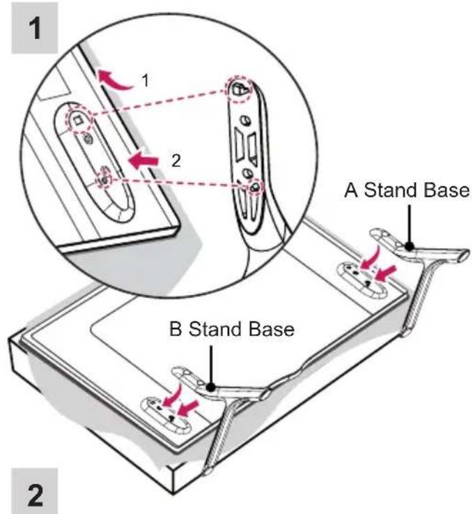 LG 22LY540H - Attaching the stand - 1