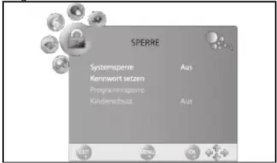 SPERRE Systemsperre Aus Kennwort setzen Programmsperre Aus Kindenschuzz