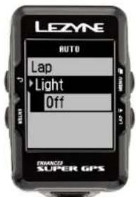 Lezyne Mini - Einstellung Licht - 1