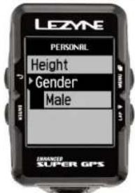 Lezyne Mini - Geschlecht einstellen - 1