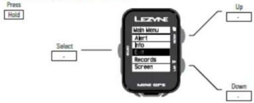Lezyne Micro - Gerät zurücksetzen - 2