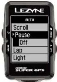 Lezyne Micro - Einstellung Start/Stop (Pause) - 1