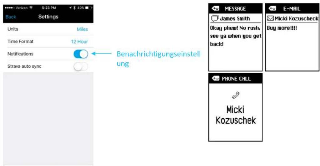 Lezyne Micro - Benachrichtigungen einrichten - 1