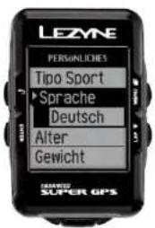 Lezyne Micro C - Einstellung Sprache - 1
