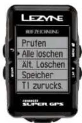 Lezyne Micro C - Alles löschen - 1