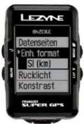 Lezyne Micro C - Anzeige Einheitenformat - 1