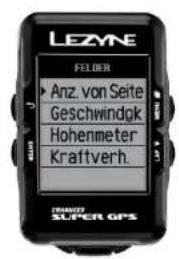 Lezyne Micro C - Seite einrichten - 2