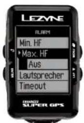 Lezyne Micro C - Benachrichgung Max. HF (Herzfrequenz) einrichten - 1