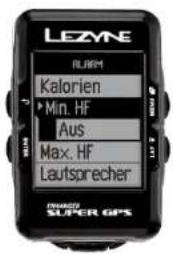 Lezyne Micro C - Benachrichgung Min. HF (Herzfrequenz) einrichten - 1