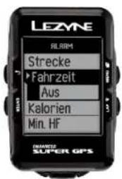 Lezyne Micro C - Benachrichgung Fahrzeit einrichten - 1